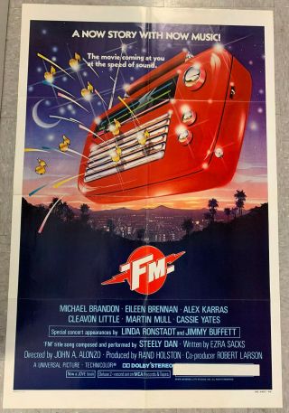 1978 Movie Poster Fm 27x41 " 1 - Sheet Linda Ronstadt/jimmy Buffett