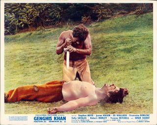 Genghis Khan Man About To Be Stabbed Lobby Card