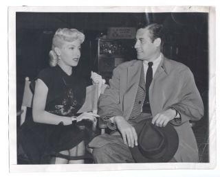 Lana Turner 1944 Marriage Is A Private Affair 7x9 John Hodiak On Set Candid