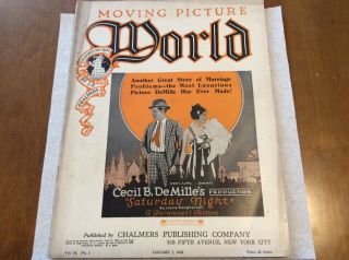 Moving Picture World 1922.  Cecil B.  Demille,  Talmadge,  Advertising.