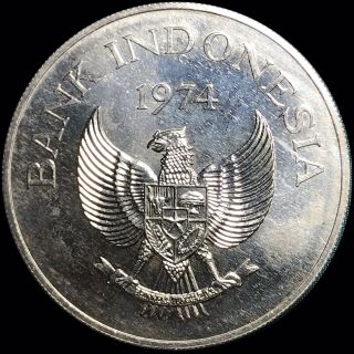 1974 Indonesia 5000 Rupiah Km 40 Conservation Series Orangutan Silver Coin