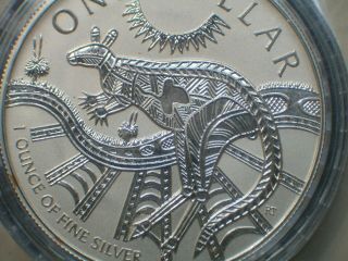 2003 1 Oz.  999 Silver Australian Kangaroo On Card Frosted Uncirculated Coin