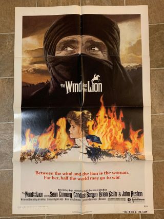 Vintage The Wind And The Lion 1975 27x41 " One Sheet Movie Poster
