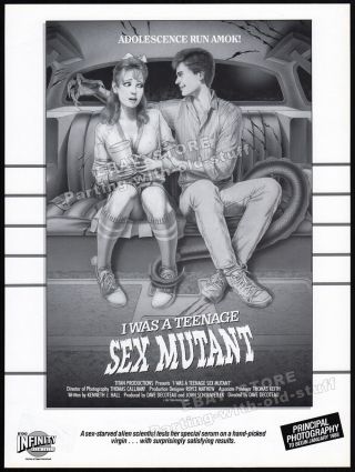I Was A Teenage Sex Mutant Aka Dr.  Alien_original 1987 Trade Print Ad / Poster