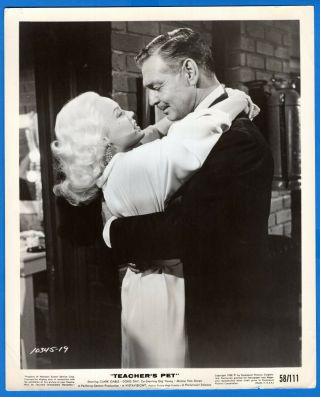 Clark Gable Mamie Van Doren Vintage 8x10 Promo News Photo Teacher 