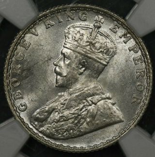 1928 - B Ngc Ms64 British India 1/4 Rupee
