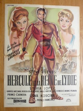 Hercules Unchained Steve Reeves Peplum French Movie Poster 
