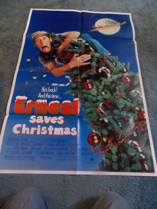 Ernest Saves Christmas (1988) Jim Varney One Sheet Poster