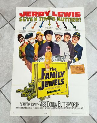 The Family Jewels 1965 One Sheet Poster Jerry Lewis Movie Poster