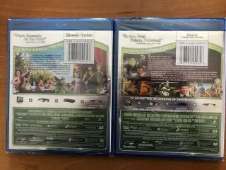 Shrek & Shrek Forever (Blu - ray/DVD,  2011,  2 - Disc Set,  3D) two Movies Set - 2