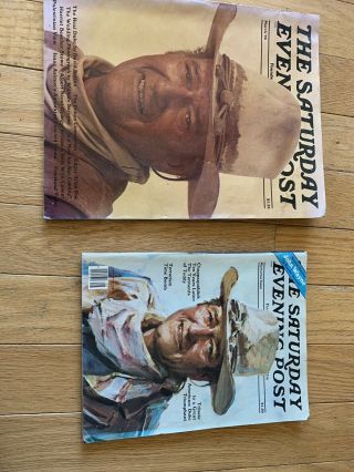 John Wayne Cover The Saturday Evening Post 1976 And 79 No Label Cowboy