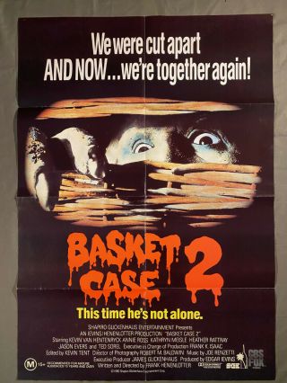 Basket Case 2 1990 Cult Horror Australian One - Sheet Poster