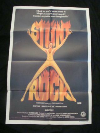 Stunt Rock Movie Poster Grant Page One Sheet Australian