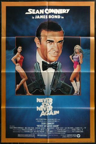 James Bond Never Say Never Again 1983 Ff 1 - Sheet Movie Poster 27 X 41