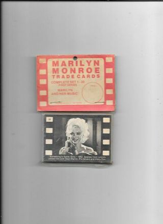 Marilyn Monroe Trade Cards Set 1963 Nmmm Marilyn And Her Music