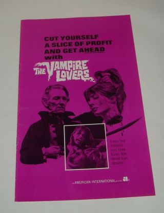 1970 Hammer Horror The Vampire Lovers Movie Promo Pressbook Press Book Cushing