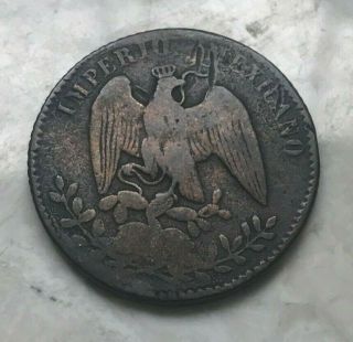 1864 M Mexico 1 One Centavo - Scarce Maximilian Era