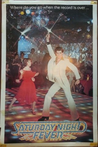 Vintage 1977 Saturday Night Fever Movie Poster 23 " X 35 "