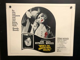 1971 Whats The Matter With Helen Half Sheet Movie Poster 22 X 28 Debbie Reynolds