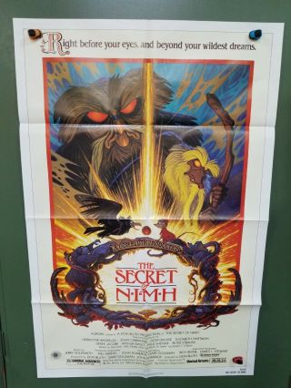 1983 The Secret Of Nimh One Sheet Poster 27x41