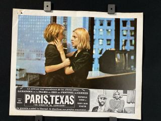 1984 Paris,  Texas Nastassja Kinski Mexican Lobby Card Movie 14 " X11 "