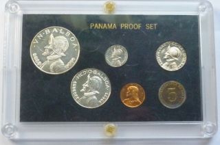 1969 Panama - Official Proof Set (6) W/ 2 Silver - Capitol Holder - 1 Oz Asw