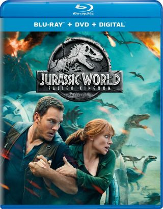 Jurassic World Fallen Kingdom (Blu - Ray,  DVD,  Digital 2018) with slipcover 2