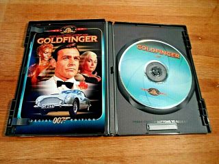 SEAN CONNERY 3 DVD James Bond 007 Dr NO,  GOLDFINGER,  NEVER say NEVER AGAIN 3