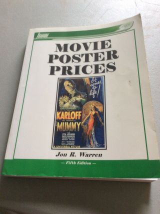 Movie Poster Prices 5th Edition Jon R.  Warren 2002 Reference Value Guide Book
