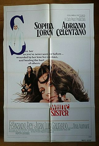 1972 Orig 27  X41  Movie Poster White Sister /bianco,  Rosso E.  Sophia Loren