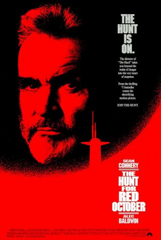The Hunt For Red October Movie Poster 1 Sided Final 27x40 Sean Connery