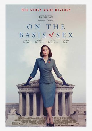 On The Basis Of Sex 2018 Ds 2 Sided 27x40 " Movie Poster Felicity Jones