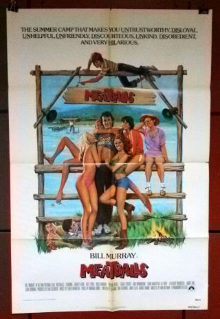 Meatballs {bill Murray} U.  S.  41x27 " Movie Poster 70s