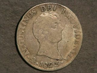 Mexico - Empire Of Iturbide 1823mojm 2 Reales Silver