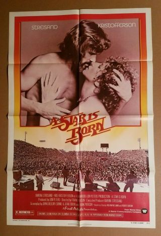 A Star Is Born 1976 27x41 1 - Sheet Movie Poster Striesand Kristofferson 77/3