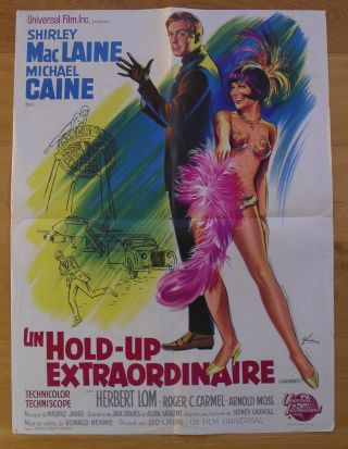 Gambit Shirley Maclaine Michael Caine French Movie Poster 