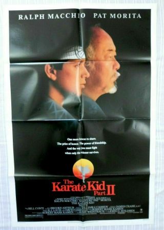 The Karate Kid Ii 2 1986 One Sheet Movie Poster Morita Maccchio Vg