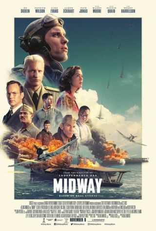 Midway Movie Poster 2 Sided Final 27x40 Ed Skrein Mandy Moore