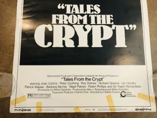 Tales From The Crypt Movie Poster 14x36 Insert 1972 Peter Cushing 2