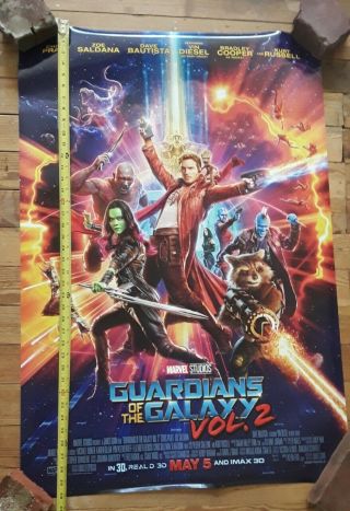 Guardian Of The Galaxy Vol.  2 Movie Poster One Sheet Double Sided Ds