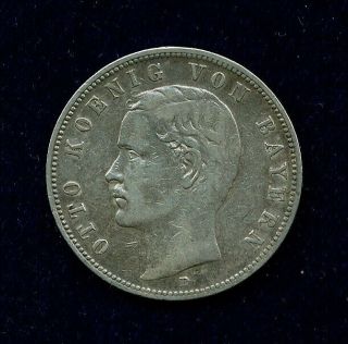 Germany / German States Bavaria Otto Koenig Von Bayern 1900 - D 5 Mark Silver Coin