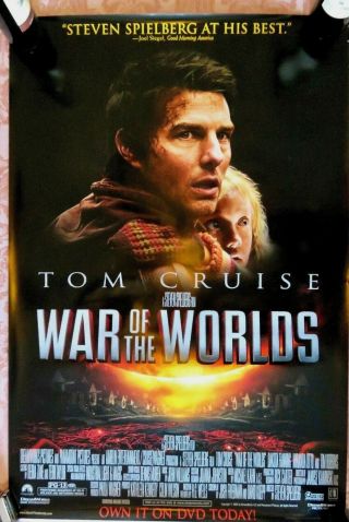 War Of The Worlds 2005 Dvd Promo Poster W/tom Cruise & Dakota Fanning