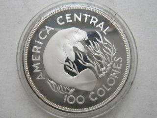 1974 Costa Rica Silver Proof 100 Colones Manatee