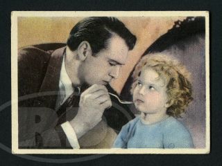 1930s La Ideal Color Cigarette Card 23 - Shirley Temple & Gary Cooper