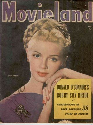 Movieland - Lana Turner On Cover - May 1944