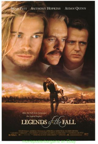 Legends Of The Fall Movie Poster Ds 27x40 Brad Pitt,  Mr.  And Mrs Smith Bonus