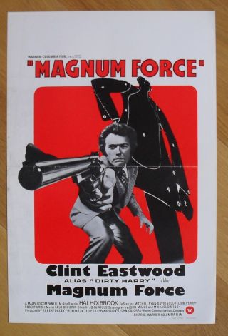 Magnum Force Clint Eastwood Belgian Movie Poster 
