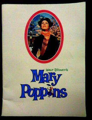 1964 Mary Poppins Walt Disney Movie Program Julie Andrews Dick Van Dyke