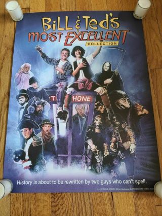 Bill And Ted Promo Blu Ray Dvd Bogus 18x24 Face The Music Rare
