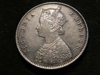 India - British,  1/2 Rupee,  1899 C,  Km 491,  Xf,  Silver,  5.  82